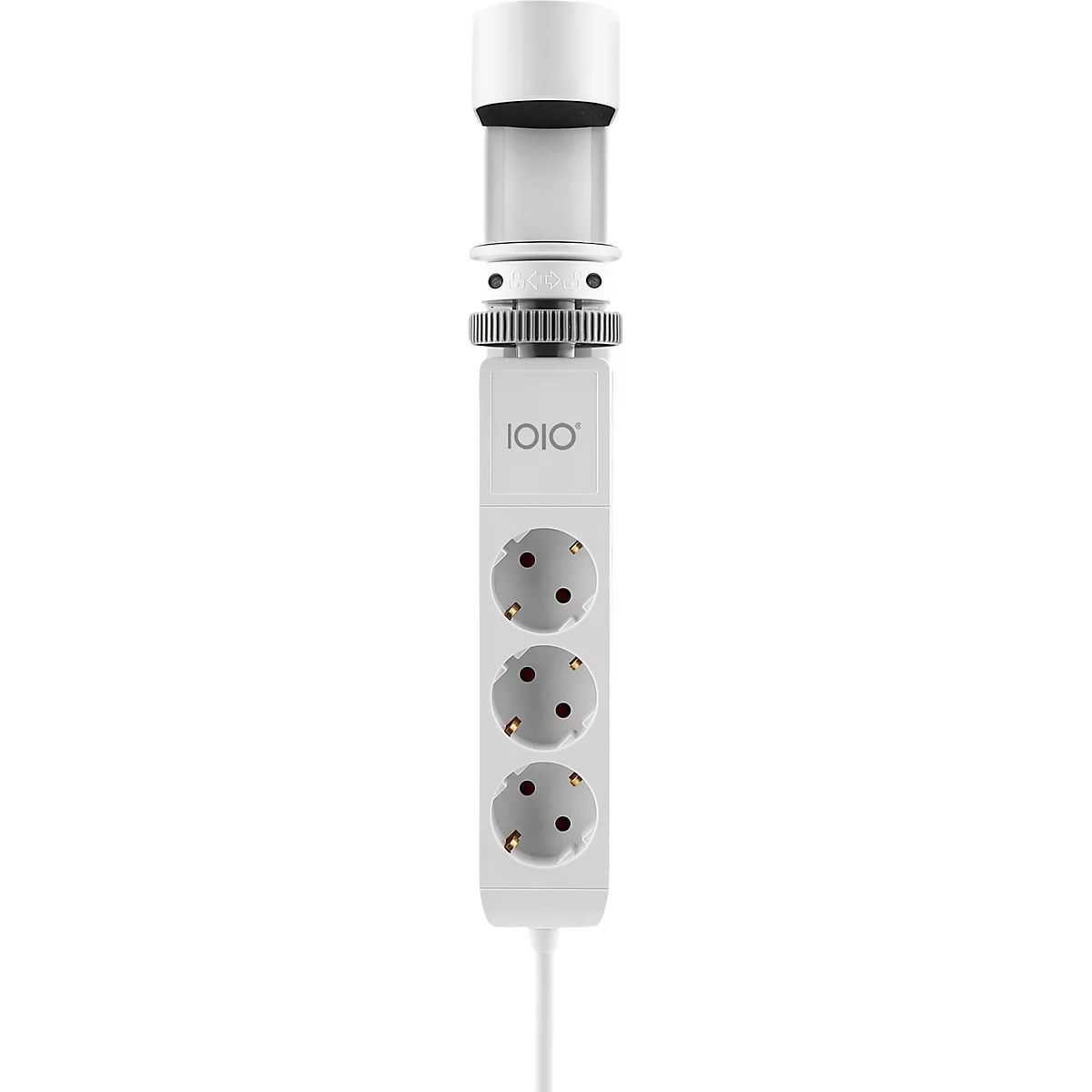 Steckdosenleiste Olympia IOIO SL 3000, 3-fach + 2 x USB-A und 1 x USB-C, Kabellänge 1,5 m, Polypropylen, weiß
