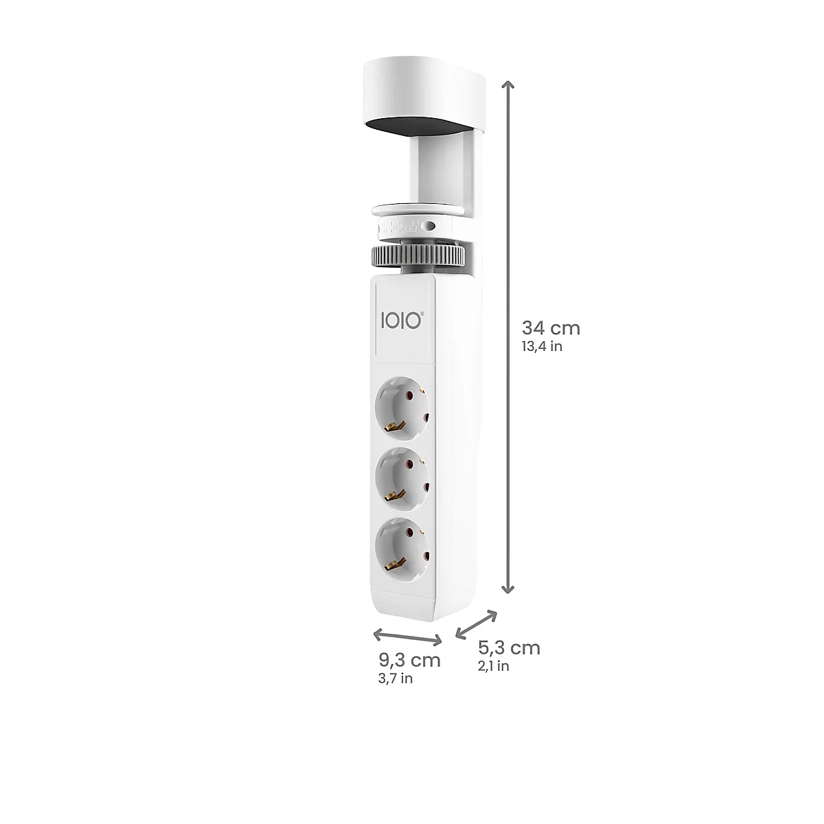 Steckdosenleiste Olympia IOIO SL 3000, 3-fach + 2 x USB-A und 1 x USB-C, Kabellänge 1,5 m, Polypropylen, weiß