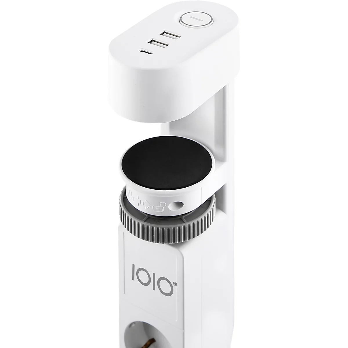 Steckdosenleiste Olympia IOIO SL 3000, 3-fach + 2 x USB-A und 1 x USB-C, Kabellänge 1,5 m, Polypropylen, weiß