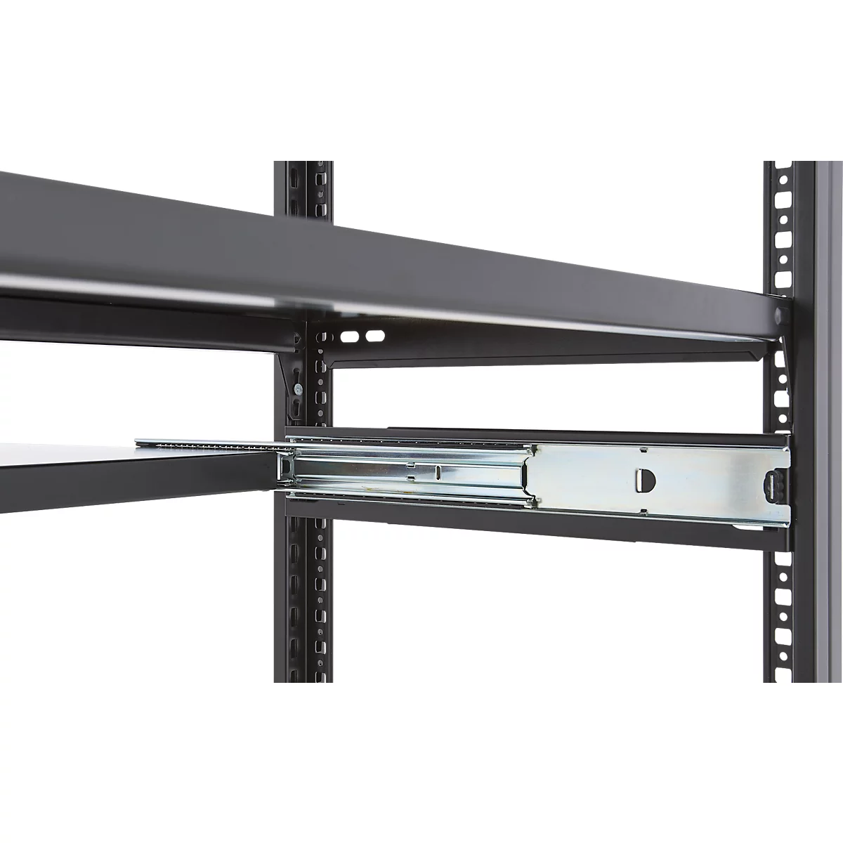 Steckregal ORDO Home, Grundregal, 3 Fachböden, multifunktional, mobil, B 1060 x T 435 x H 1750 mm, tiefschwarz matt RAL 9005