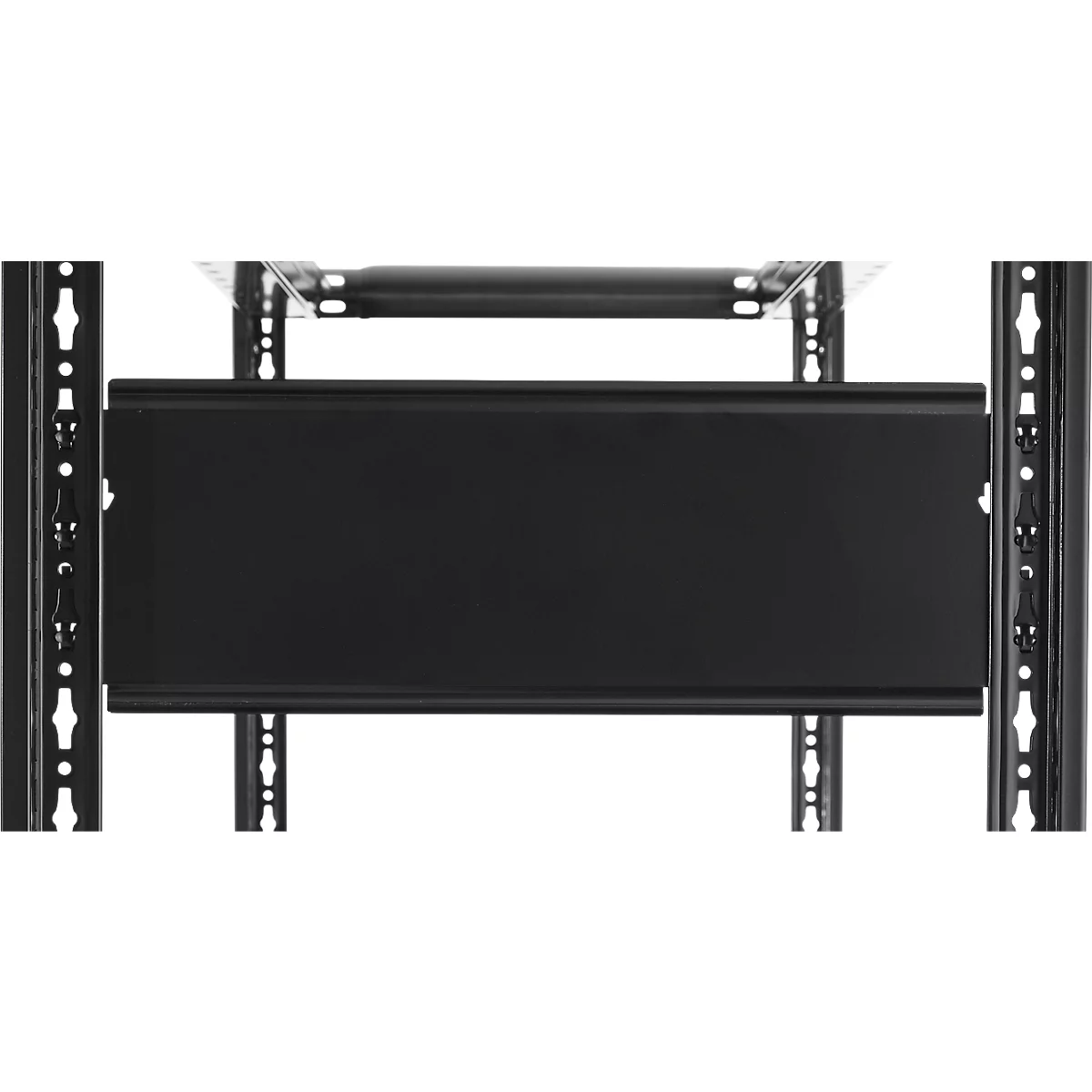 Steckregal Set Schulte Lagertechnik MULTIplus 150, 1 x Grundregal & 2 x Anbauregal, 14 höhenverstellbare Fachböden, B 3000 x T 500 x H 2000 mm, Stahl, schwarz