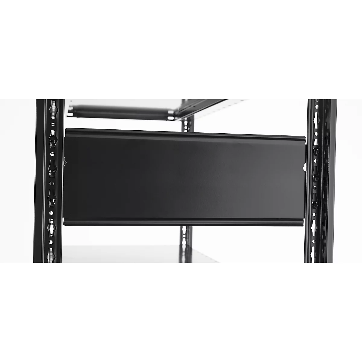 Steckregal Set Schulte Lagertechnik MULTIplus 150, 1 x Grundregal & 2 x Anbauregal, 14 höhenverstellbare Fachböden, B 3000 x T 500 x H 2000 mm, Stahl, schwarz