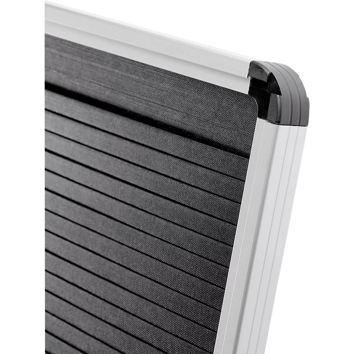 Stecktafel Ultradex Planrecord, Wandmontage, 32 waagerechte Schienen, B 620 x T 22 x H 440 mm, Werkstoff und Aluminium, schwarz