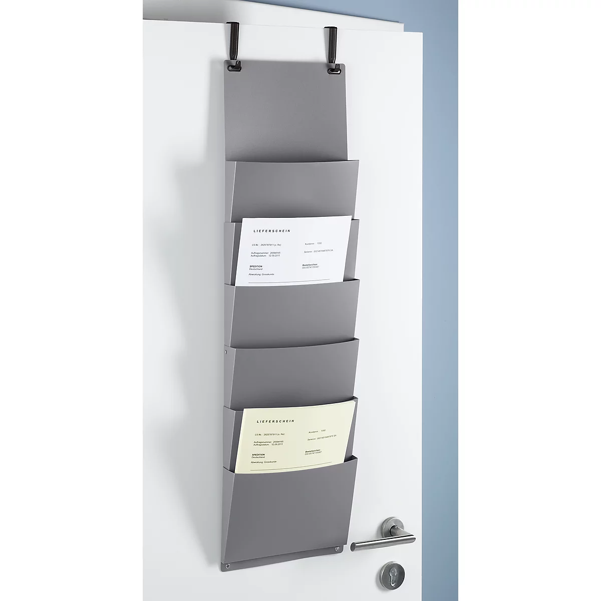 Stecktafel Wandsortierer, PP, A4 hoch, 6 Fächer