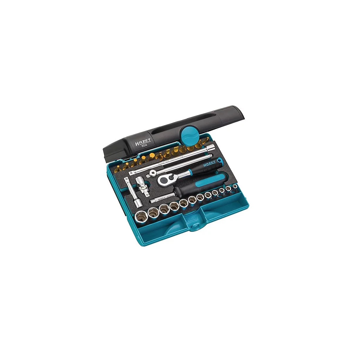 Steeksleutelset 854 30 stuks 1/4 inch SW 4-14mm Z.90 6KT HAZET
