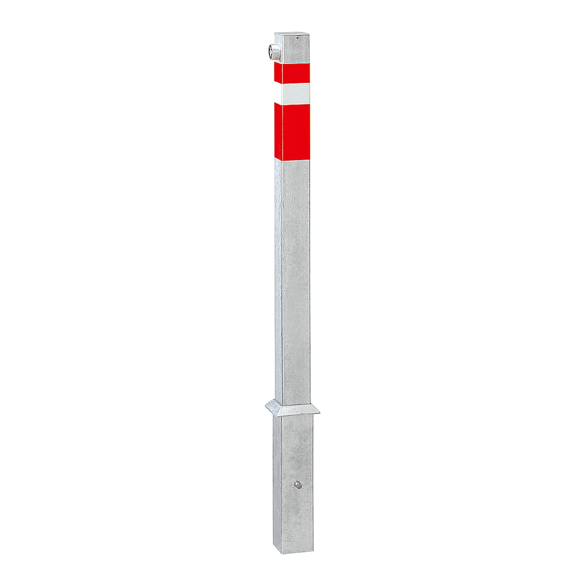 Steel post, removable, with triangular fireman's lock