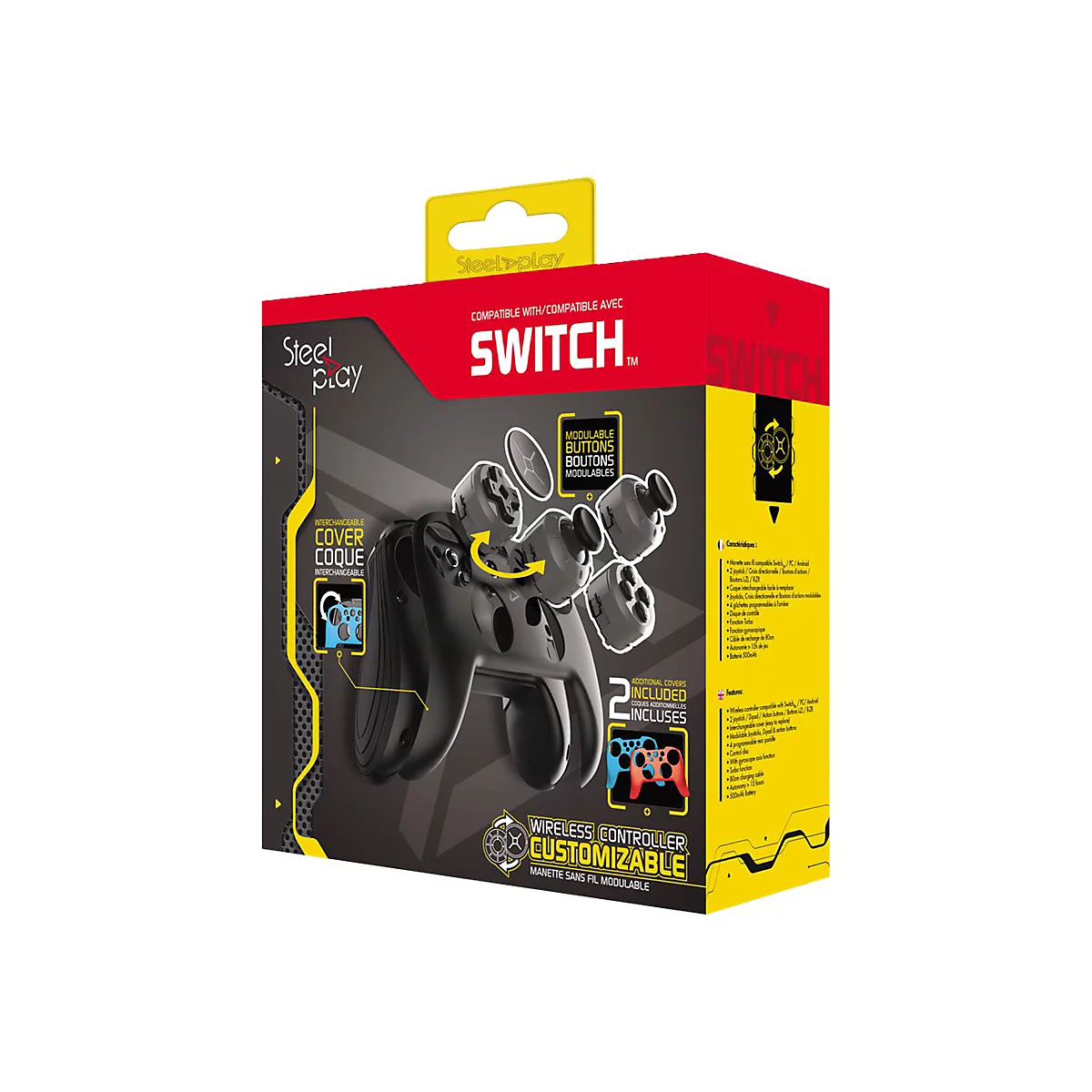Steelplay - Game Pad - kabellos - Schwarz - für PC, Nintendo Switch, Android