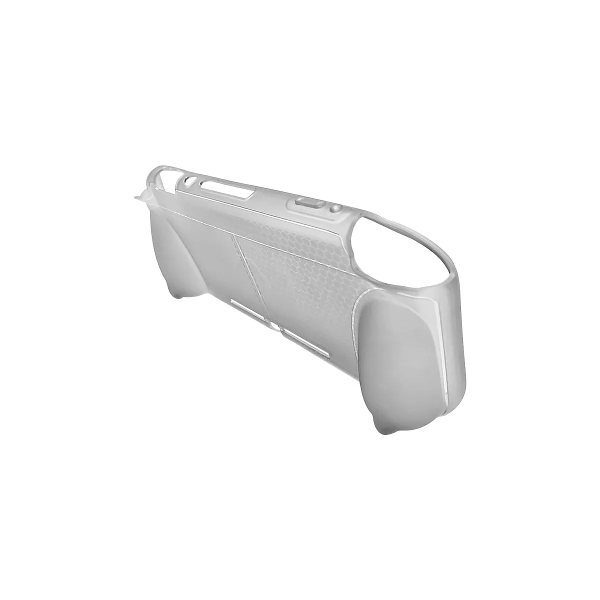 Graue Schutzhülle für einen Handheld-Controller, mit einer Wabenstruktur.