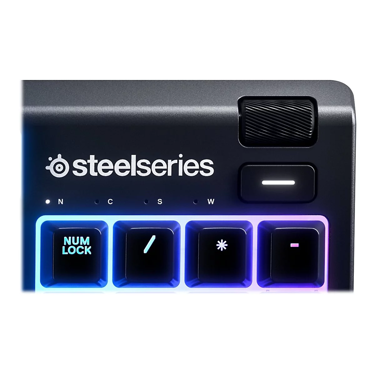 SteelSeries Apex 3 - Tastatur - Hintergrundbeleuchtung - USB - Tastenschalter: Whisper Quiet Gaming Switch