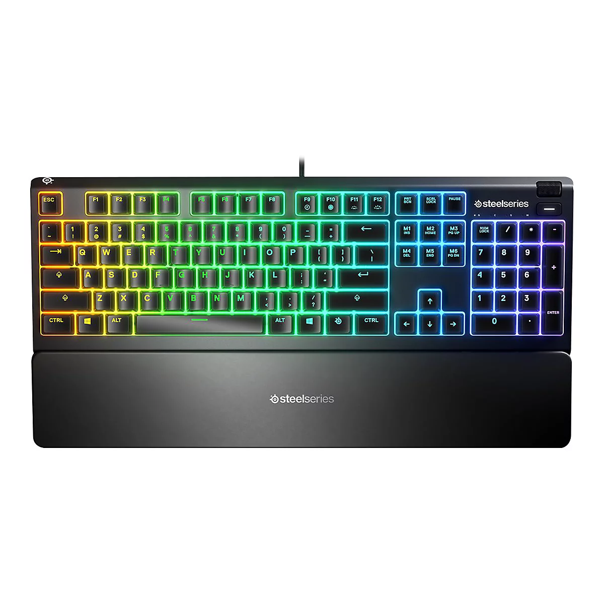 SteelSeries Apex 3 - Tastatur - Hintergrundbeleuchtung - USB - Tastenschalter: Whisper Quiet Gaming Switch