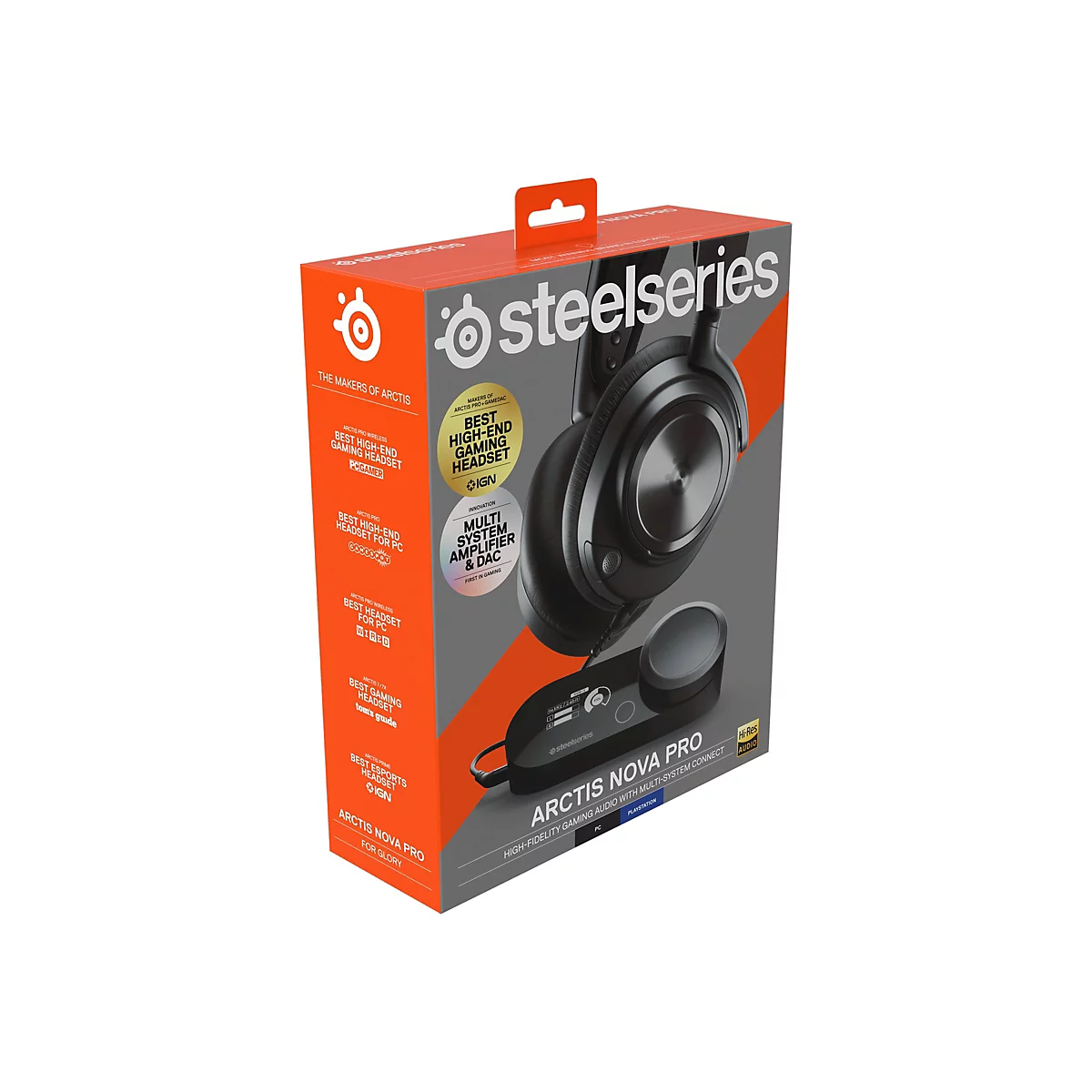 SteelSeries Arctis Nova Pro - Headset - ohrumschließend - kabelgebunden - mit GameDAC Gen 2 - für Sony PlayStation 4, Sony PlayStation 5