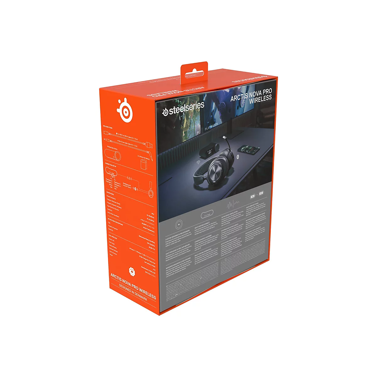 SteelSeries Arctis Nova Pro Wireless - Headset - ohrumschließend - Bluetooth / 2,4 GHz Funkfrequenz - kabellos - aktive Rauschunterdrückung