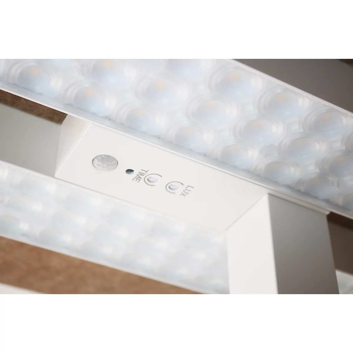 Stehleuchte UNILUX NEXUS LED, Sensortechnik, 4000 K, 40000 Stunden, für bis zu 2 Arbeitsplätze, Sockel, weiß 