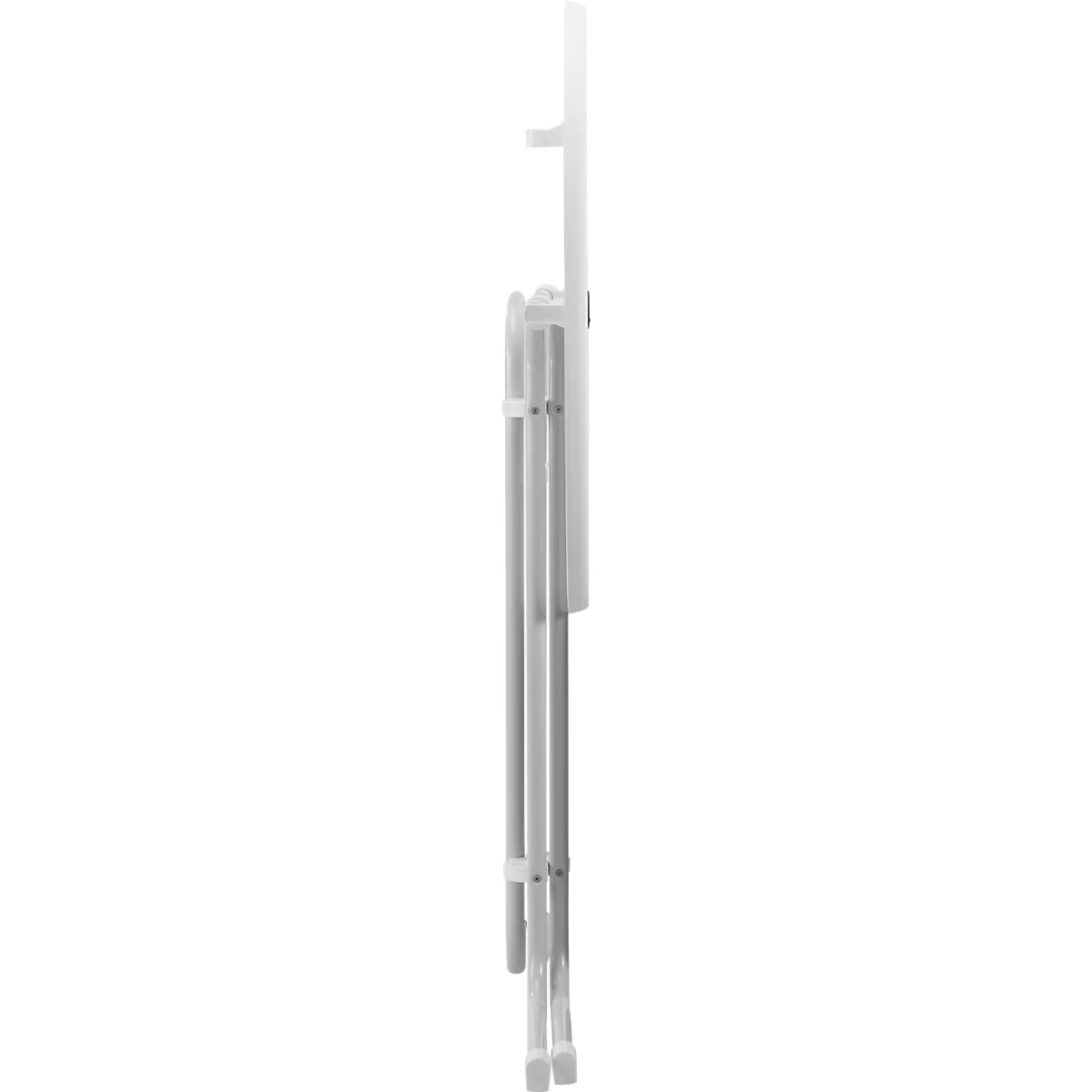 Stehtisch Quickstep mit Sonnenschirmöffnung, desinfektionsmittelbeständig, Ø 850 mm, weiß