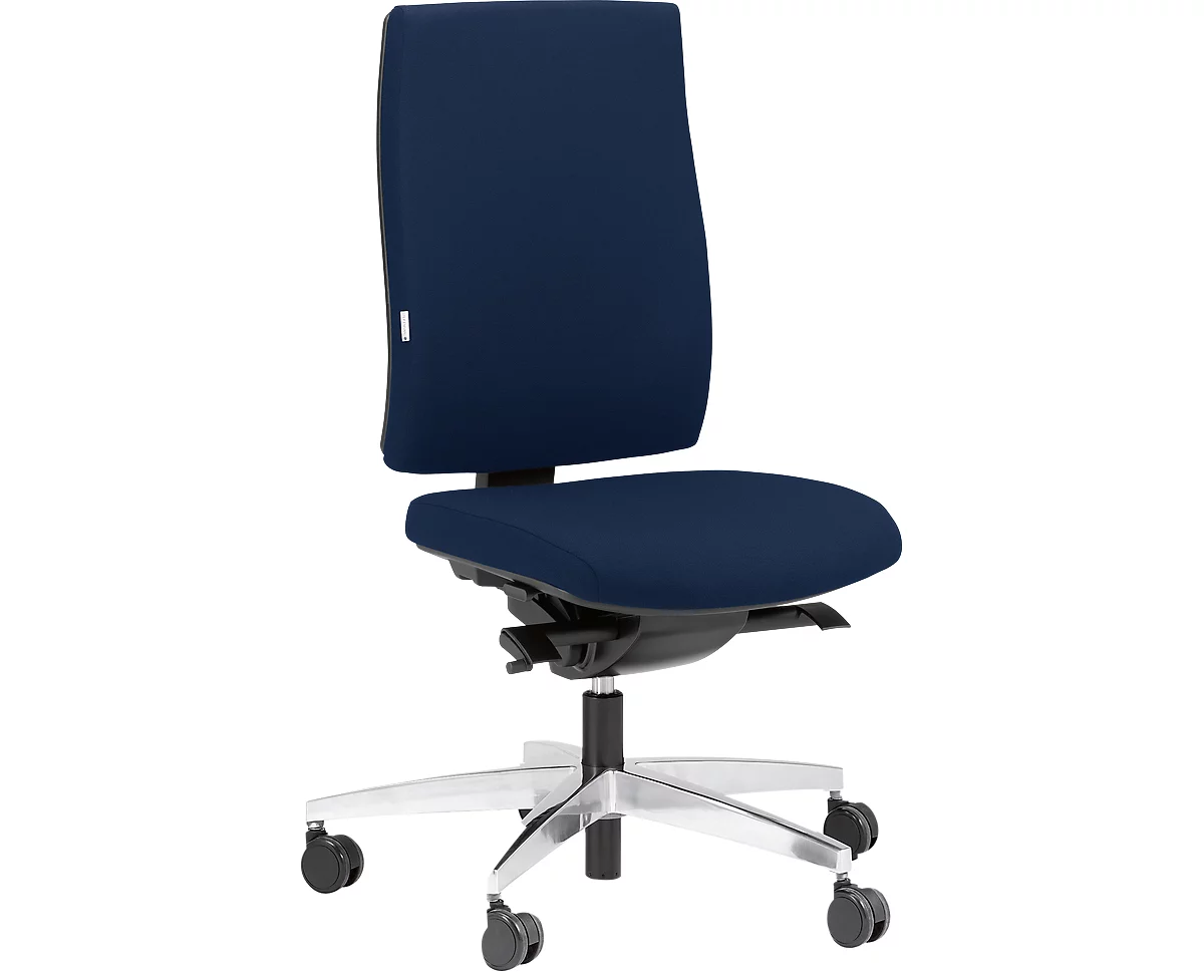 Steifensand Bürostuhl CETO CT2450, Synchronmechanik, ohne Armlehnen, Membransitz, ohne Nackenstütze, dunkelblau