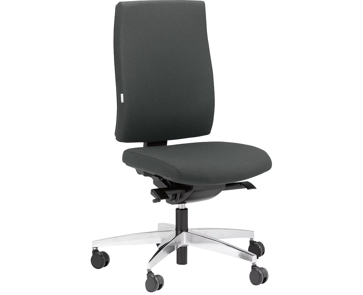 Steifensand Bürostuhl CETO CT2450, Synchronmechanik, ohne Armlehnen, Membransitz, ohne Nackenstütze, grau