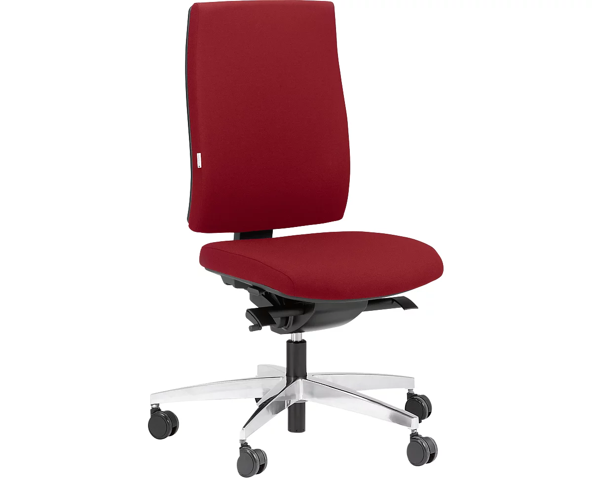 Steifensand bureaustoel CETO CT2450, synchroonmechanisme, zonder armleuningen, membraanzitting, zonder neksteun, rood