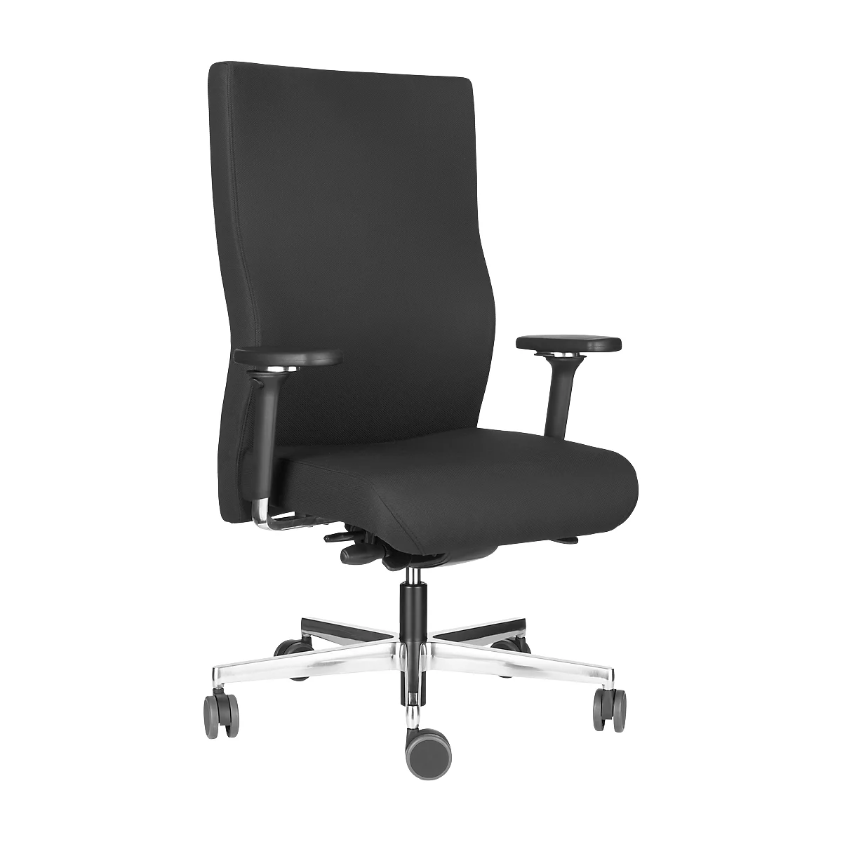 Steifensand bureaustoel SENO XXL - ergonomische - synchroon mechanisme - tot 200 kg - extra hoge rugleuning - met armleuningen - zwart
