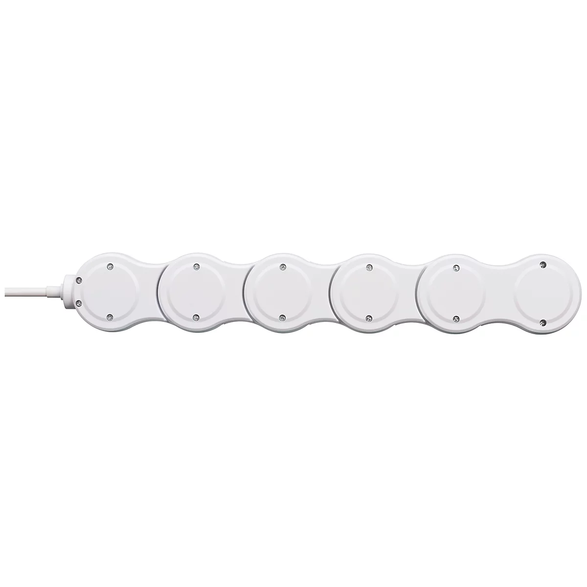 Stekkerdoos Brennenstuhl Vario Power, 5-voudig, 2x USB, IP20, 2100 mA, buigbaar, voor binnengebruik, polycarbonaat