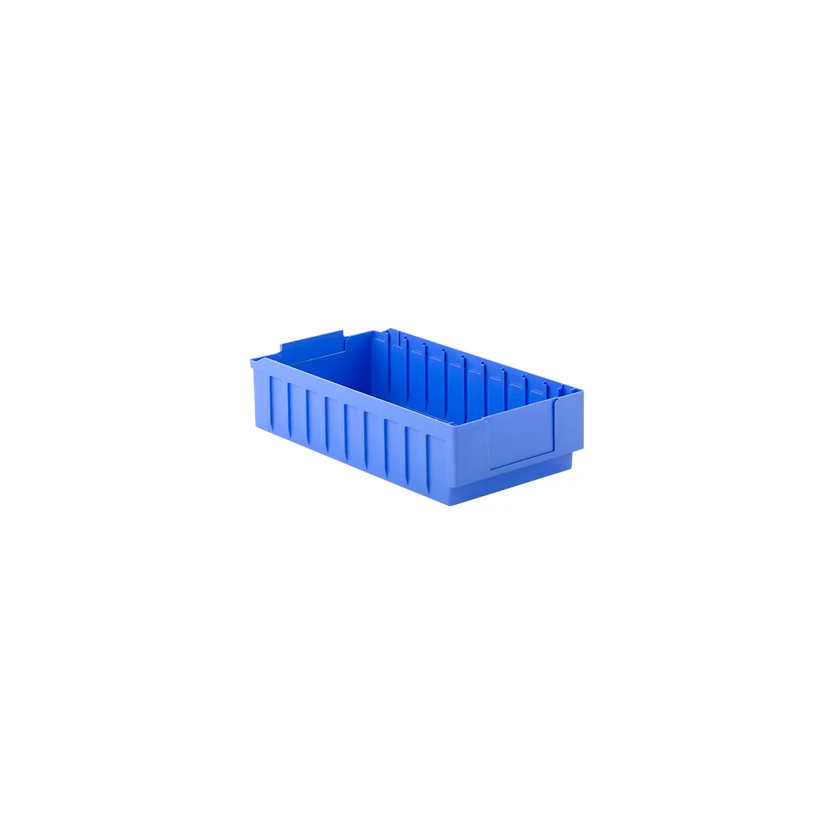 Stellingbak RK 521B, polystyreen, L 490 x B 243 x H 115 mm, 10 vakken, voor kastdiepte 500 mm, blauw