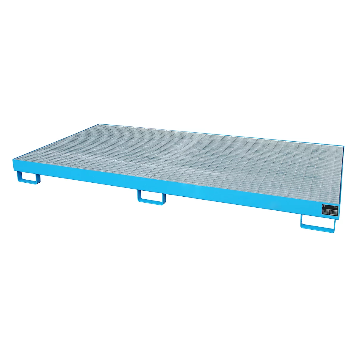 Stellinglekbak type RW/GR 2700-1, met rooster, blauw RAL5012