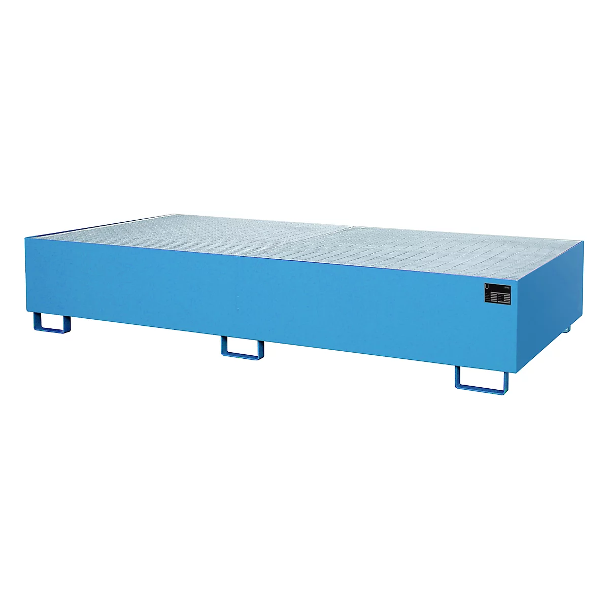 Stellinglekbak type RW/GR 2700-3, met rooster, blauw RAL5012