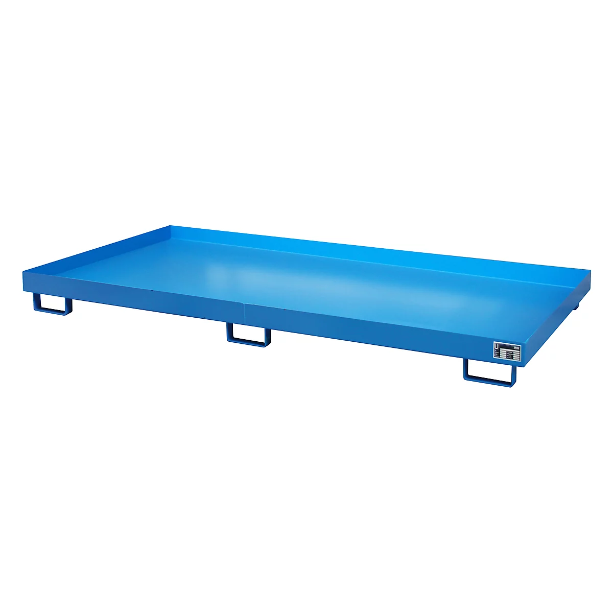 Stellinglekbak type RW/RW 2700-1, zonder rooster, blauw RAL5012