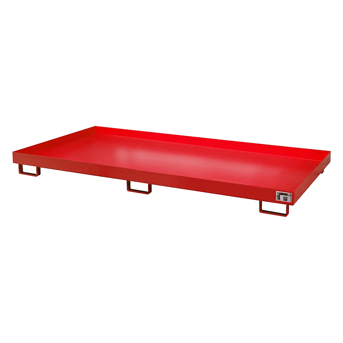 Stellinglekbak type RW/RW 2700-1, zonder rooster, rood RAL3000