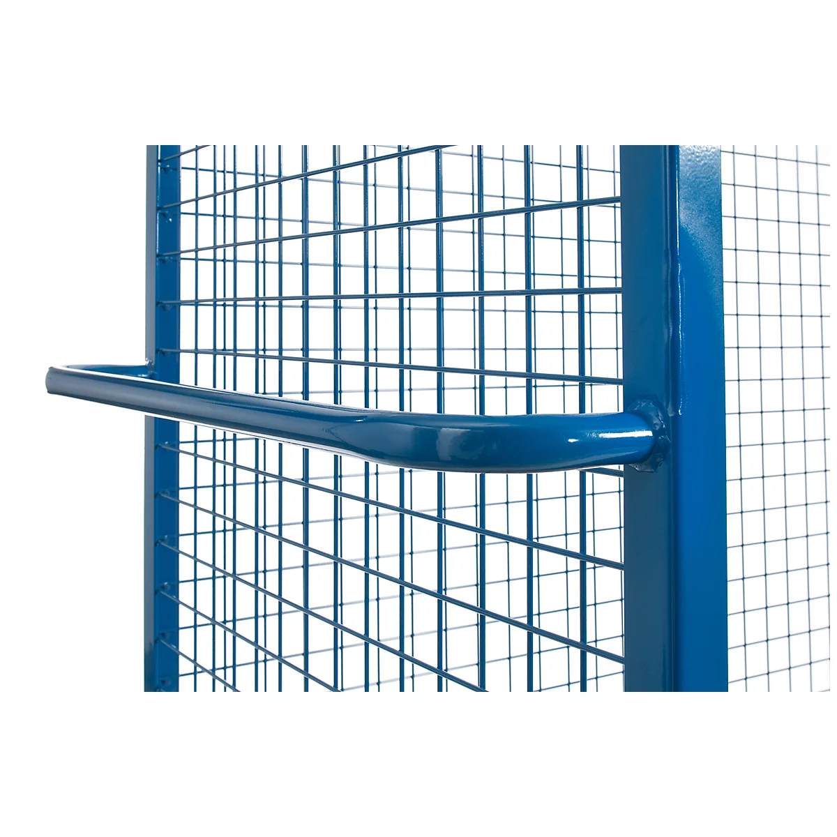 Stellingwagen met roosterwanden, 1150 x 720 x 1800 mm, 1 zijwand open