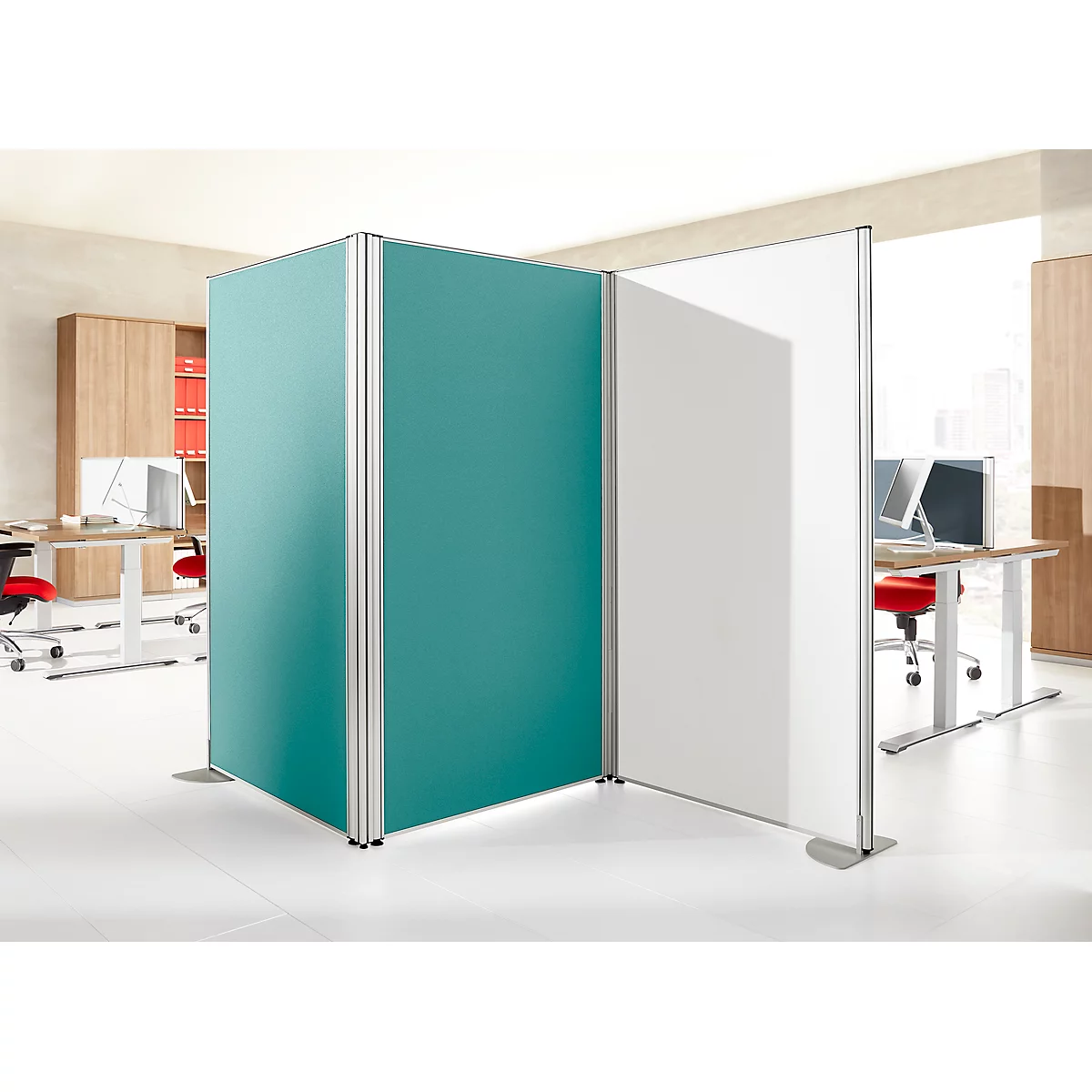 Stellwand Schallschutz System 40, Akustik- & Sichtschutz, B 800 x H 1600 mm, weiß