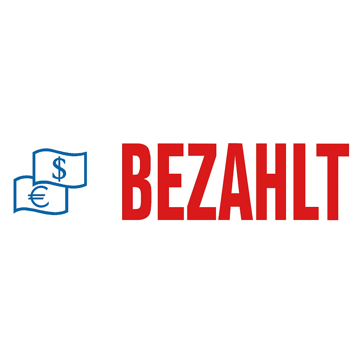 Stempel trodat® Eco-Printy Office mit Text BEZAHLT