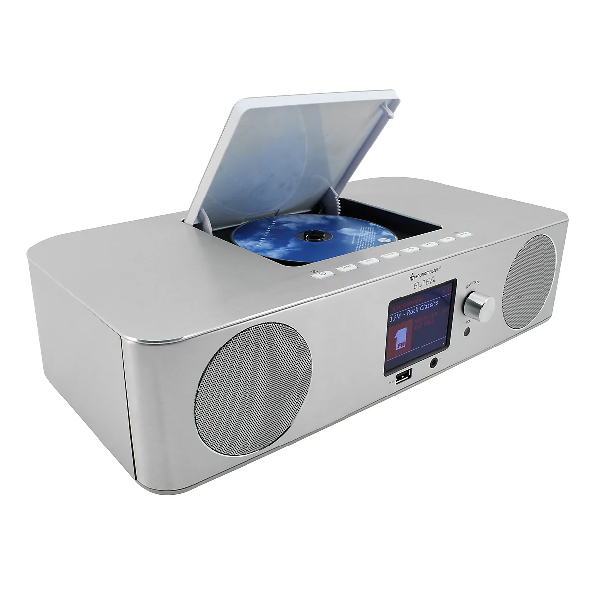 Stereo muziekcentrum Soundmaster ELiTe line ICD2060SI, WLAN/DAB+/UKW/USB/Bluetooth, CD/MP3, 2 x 15 W, met app-bediening