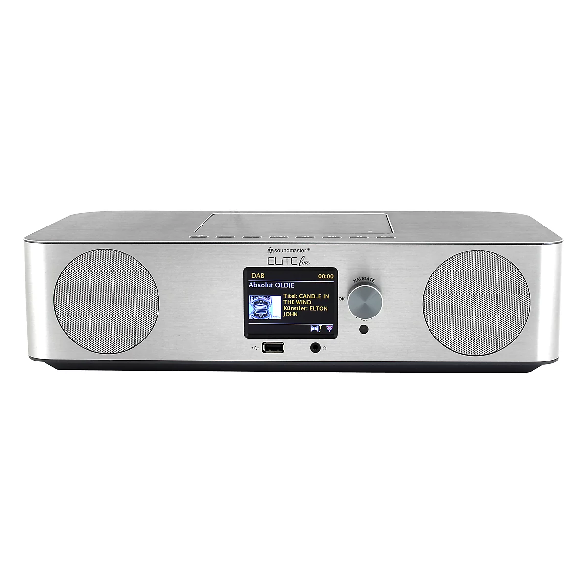 Stereo muziekcentrum Soundmaster ELiTe line ICD2060SI, WLAN/DAB+/UKW/USB/Bluetooth, CD/MP3, 2 x 15 W, met app-bediening