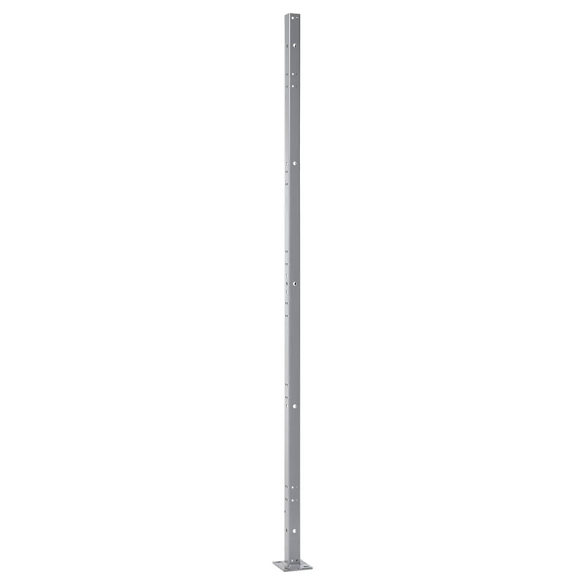 steun, voor gaaselementen, middensteun, geperforeerd, lichtzilver