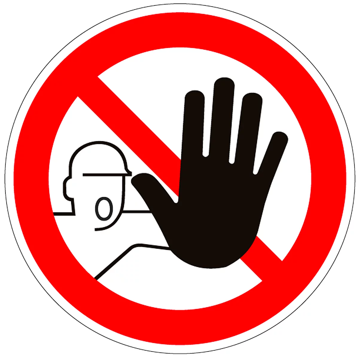 Sticker Verboden toegang voor onbevoegden, Ø 200 mm, 5 stuks