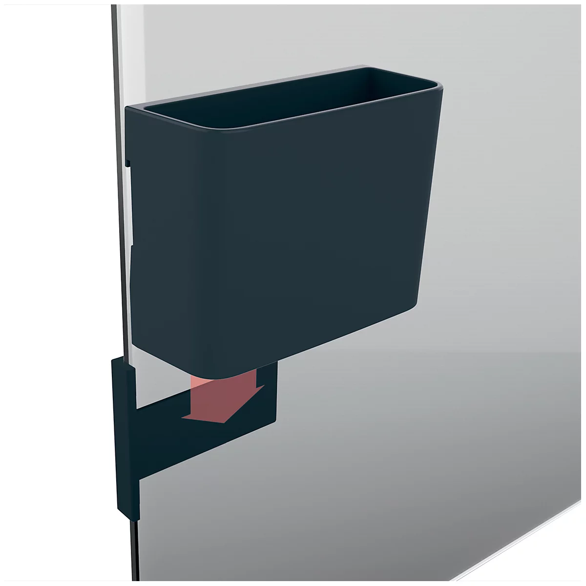 Stifteköcher Sigel Business M, für Glasmagnetboards 3-5 mm, für ca. 10 Stifte, magnetisch, anthrazit