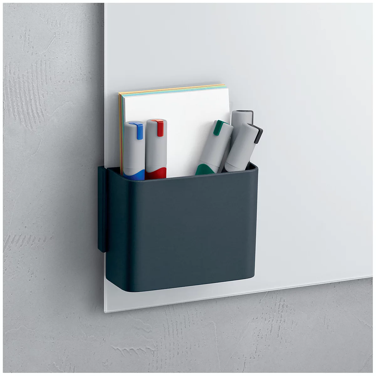 Stifteköcher Sigel Business M, für Glasmagnetboards 3-5 mm, für ca. 10 Stifte, magnetisch, anthrazit