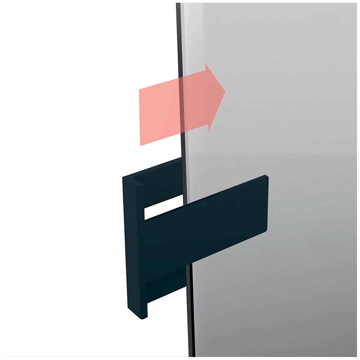 Stifteköcher Sigel Business S, für Glasmagnetboards 3-5 mm, für ca. 5 Stifte, magnetisch, anthrazit