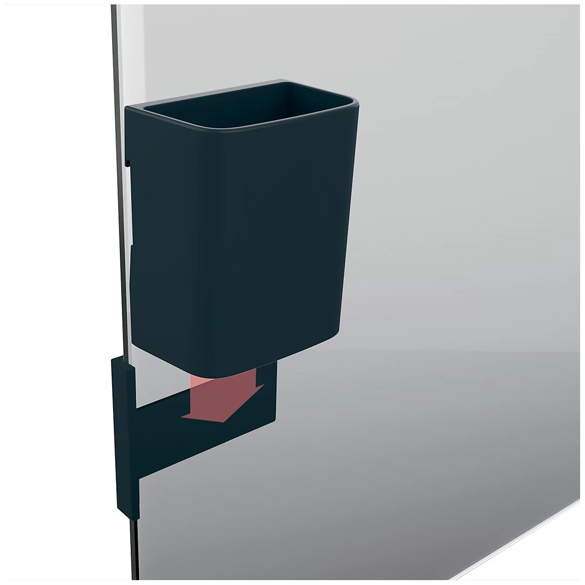 Stifteköcher Sigel Business S, für Glasmagnetboards 3-5 mm, für ca. 5 Stifte, magnetisch, anthrazit