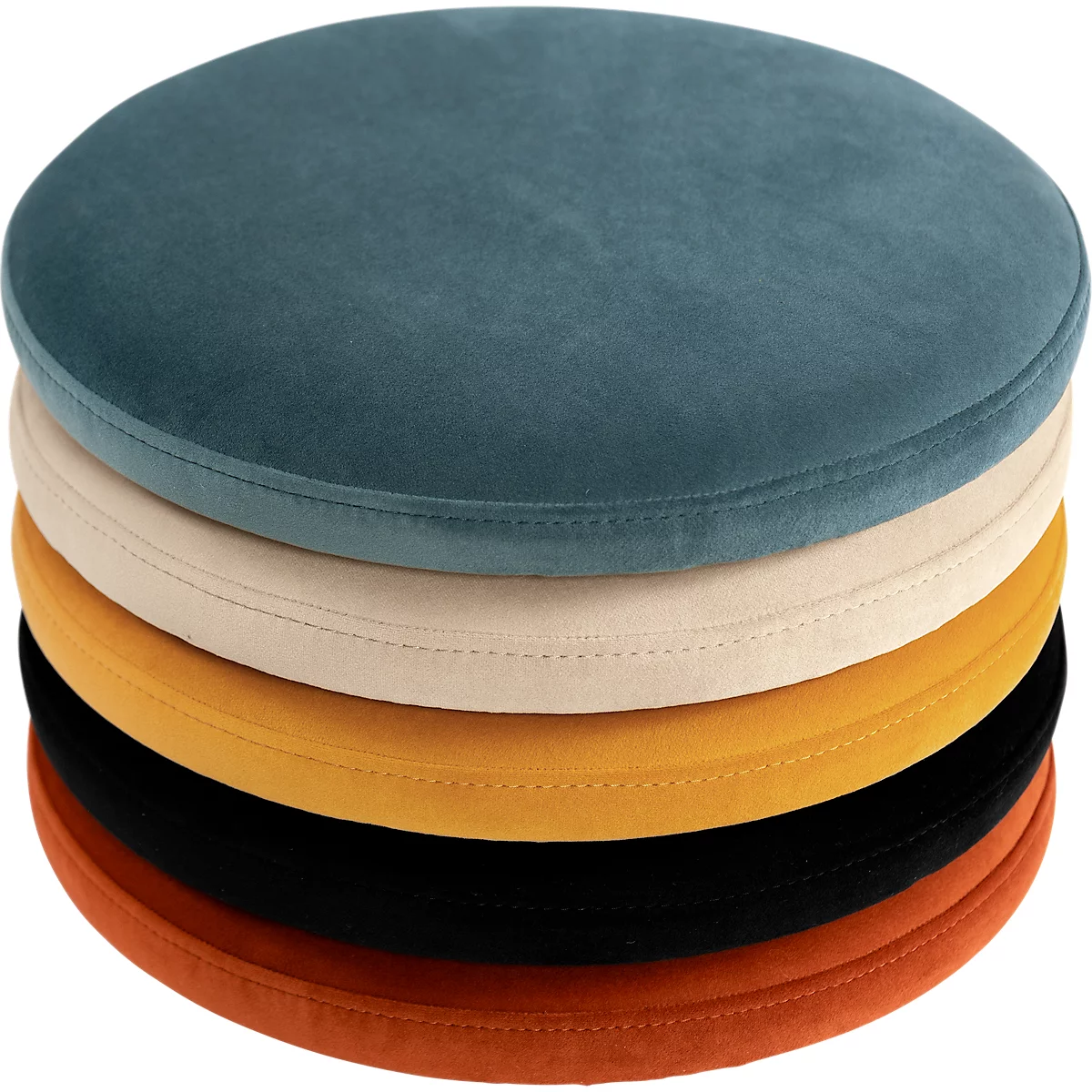 Stoelen Saturne Meet by Paperflow - B 520 x D 540 x H 820 mm - stalen buis wit - fluweel blauw - set van 2