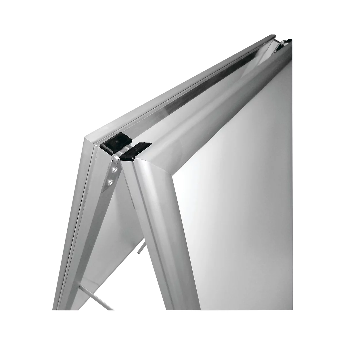 Stoepbord - aluminium - B 637 x H 1050 mm - weerbestendig - voor A1-formaat - geanodiseerd - zilverkleurig