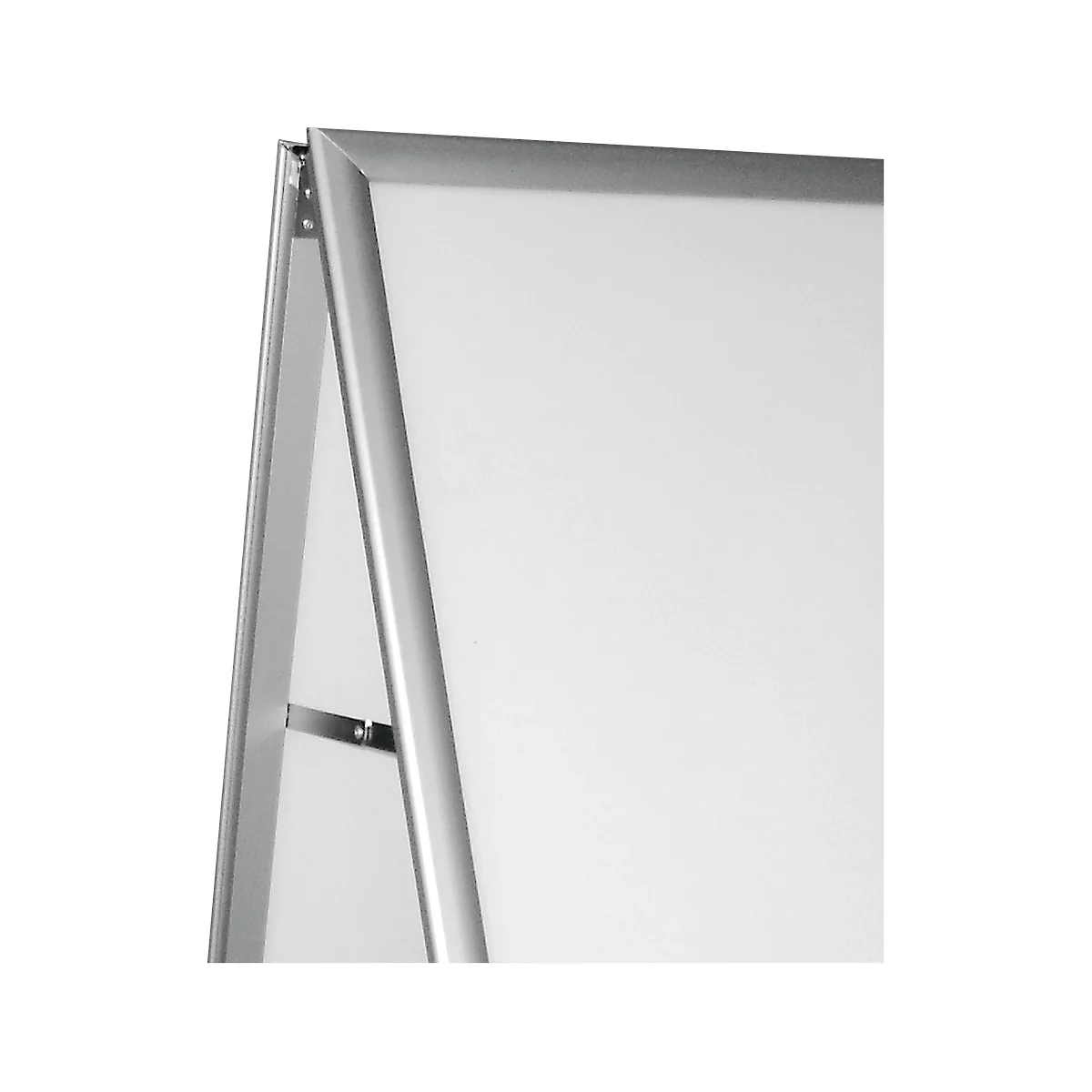 Stoepbord - aluminium - B 637 x H 1050 mm - weerbestendig - voor A1-formaat - geanodiseerd - zilverkleurig