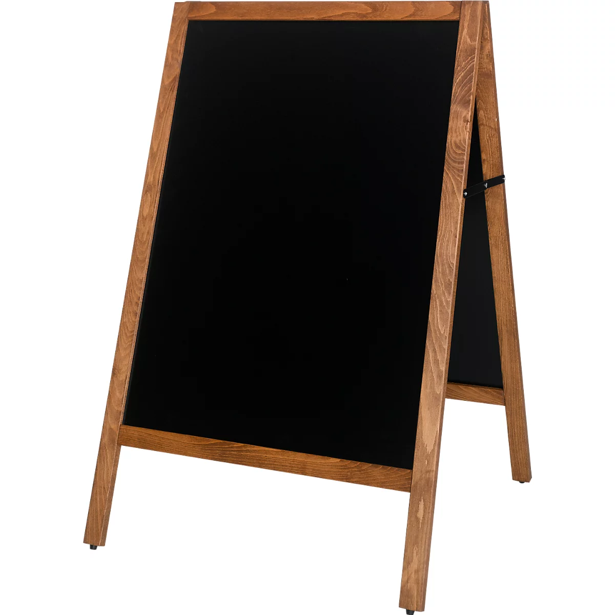 Stoepbord MULTI met magneetfolie, voor binnen en buiten, B 704 x D 750 x H 1150 m, 2 zijden, schoolbord en beukenhout