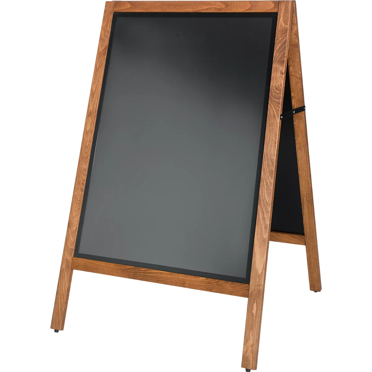 Stoepbord MULTI met magneetfolie, voor binnen en buiten, B 704 x D 750 x H 1150 m, 2 zijden, schoolbord en beukenhout