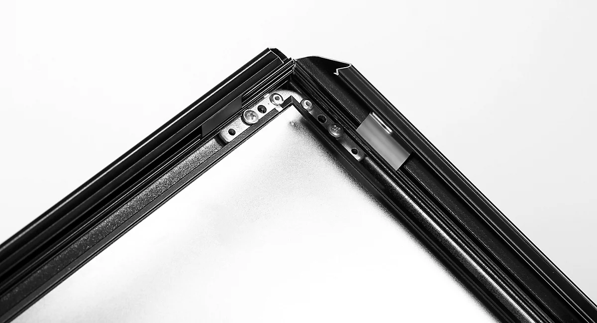 Stoepbord uit aluminium, weerbestendig, voor A1-formaat (594 x 841 mm), zwart