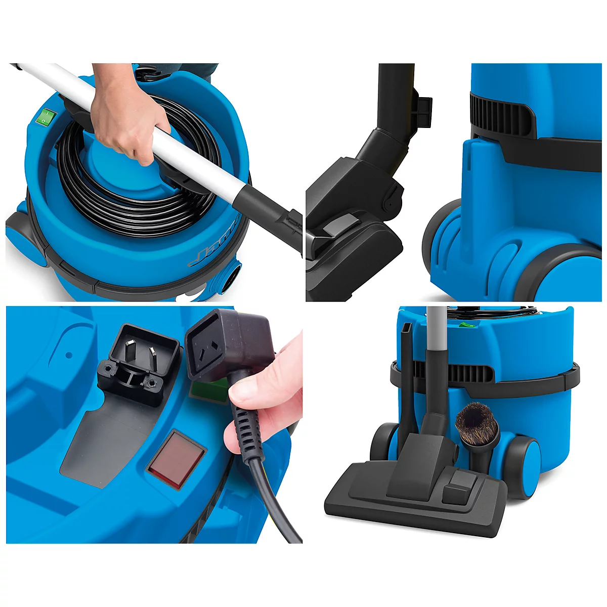 Stofzuiger James JVP180-11, 620 W, 2300 mwk, Volume 8 l, Herbruikbare filter, Kabellengte 10 m, incl. accessoires