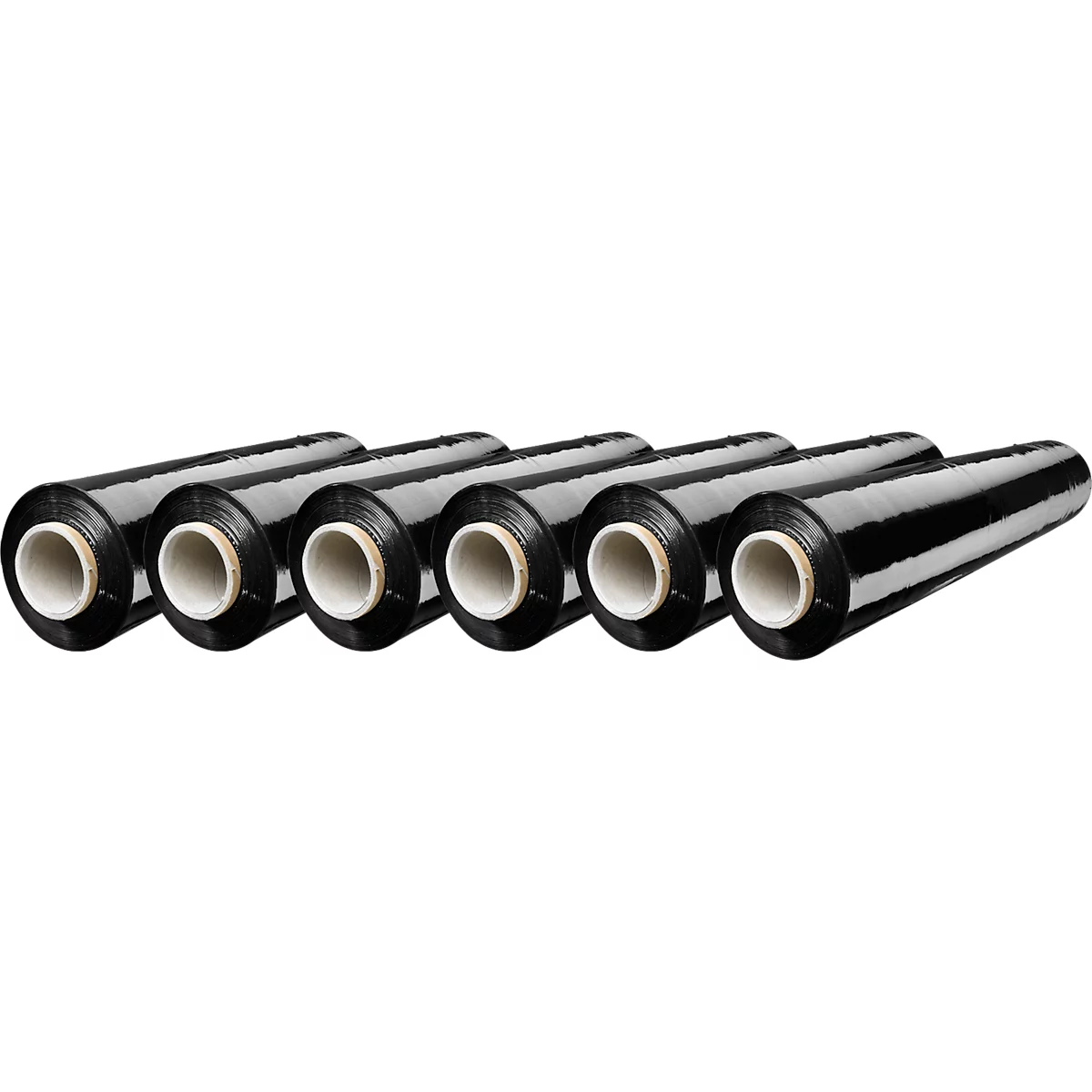Stretchfolie, 6 Rollen, schwarz