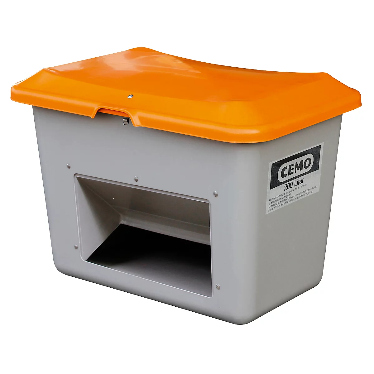 Streugutbehälter Standard, mit Entnahmeöffnung, 200 l, L 890 x B 600 x H 640 mm