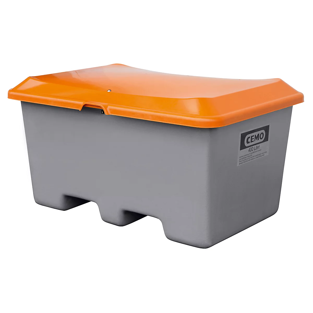 Streugutbehälter unterfahrbar, ohne Entnahmeöffnung 400 l, L 1210 x B 820 x H 680 mm