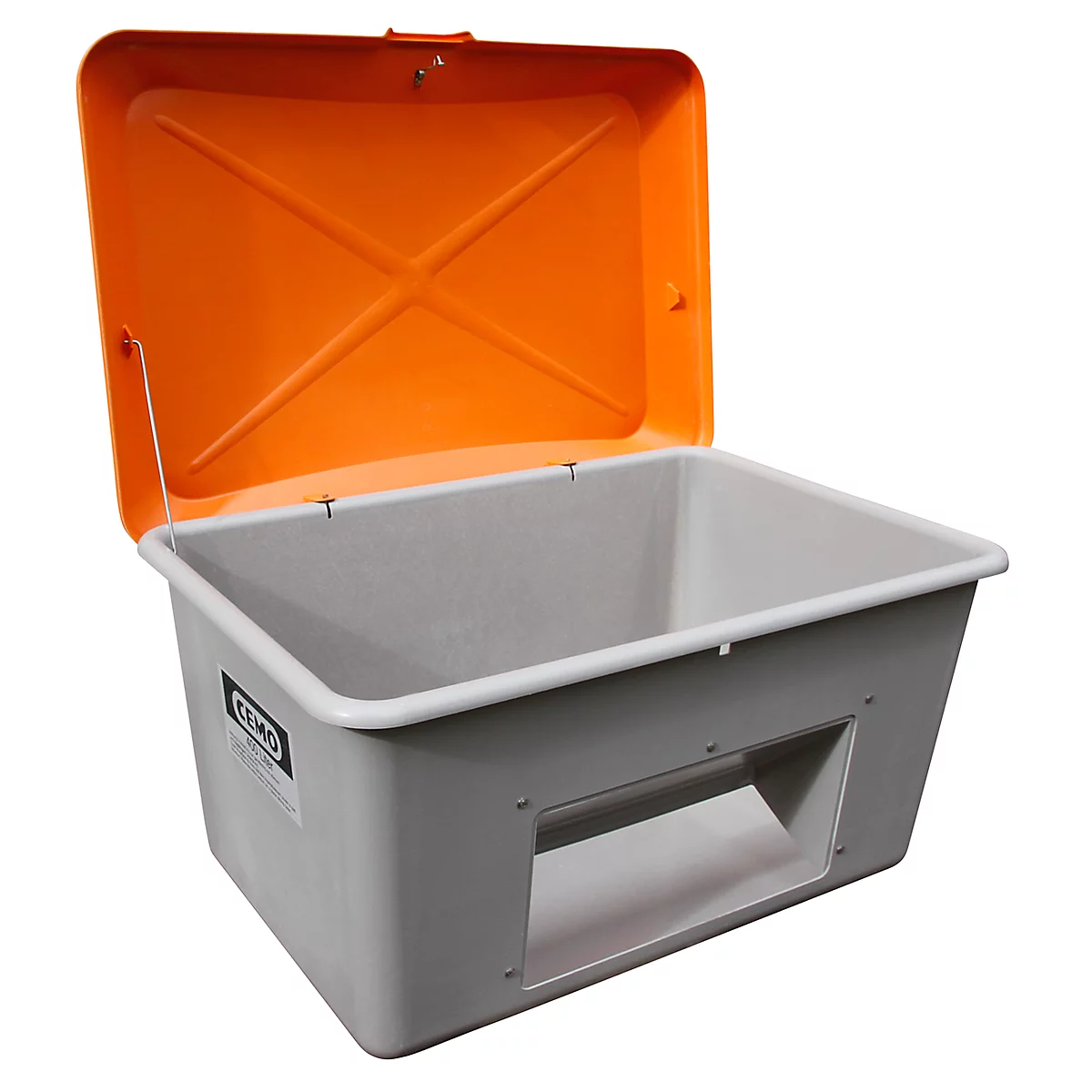 Strooizoutbak standaard, met uitneemopening, 400 l, L 1210 x B 820 x H 670 mm